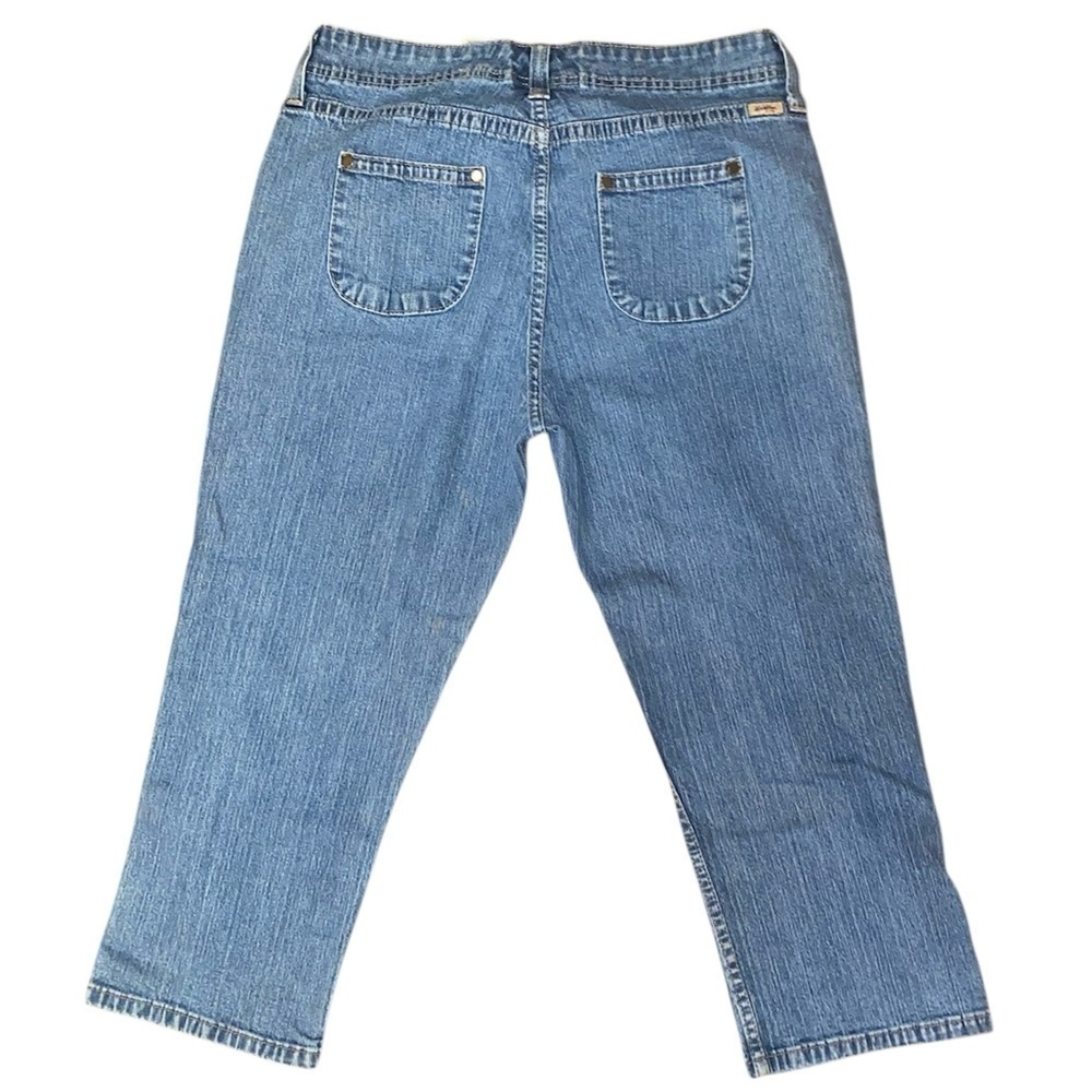 LEVI’S Distressed Denim Capris in Medium Wash Blue Size 14 - Picture 2 of 5